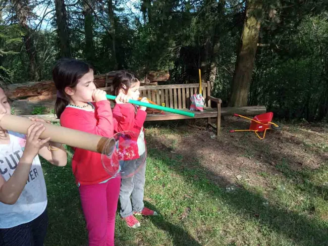 Laboratorio animazione bolle di sapone